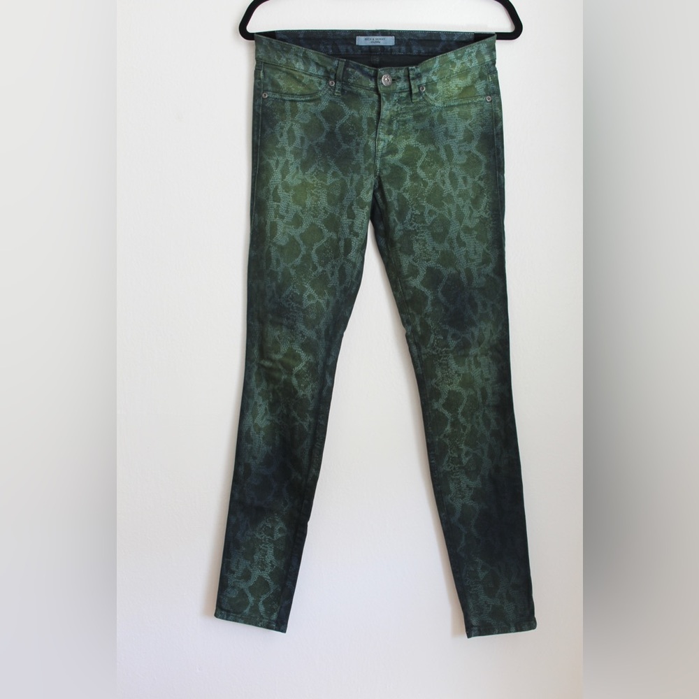 Rich & Skinny Snakeskin Python Print Skinny Jeans